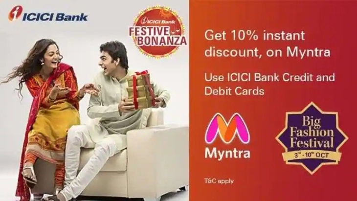 ICICI Bank Credit And Debit Card Holders To Get 10 Percent Discount On Myntra