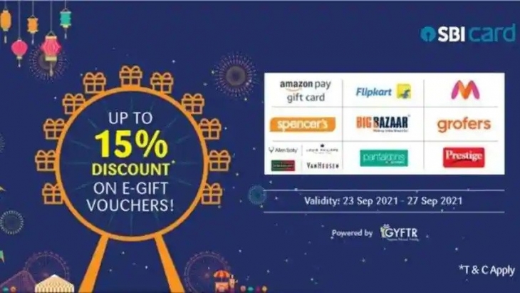 Make Festivals Cheerful With SBI Card Is Offering Discounts On E-Gift Vouchers For E-Commerce